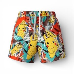 Opposuits Mens Comfort Board Shorts / Swim Trunks Pokemon Pikachu Sz Small